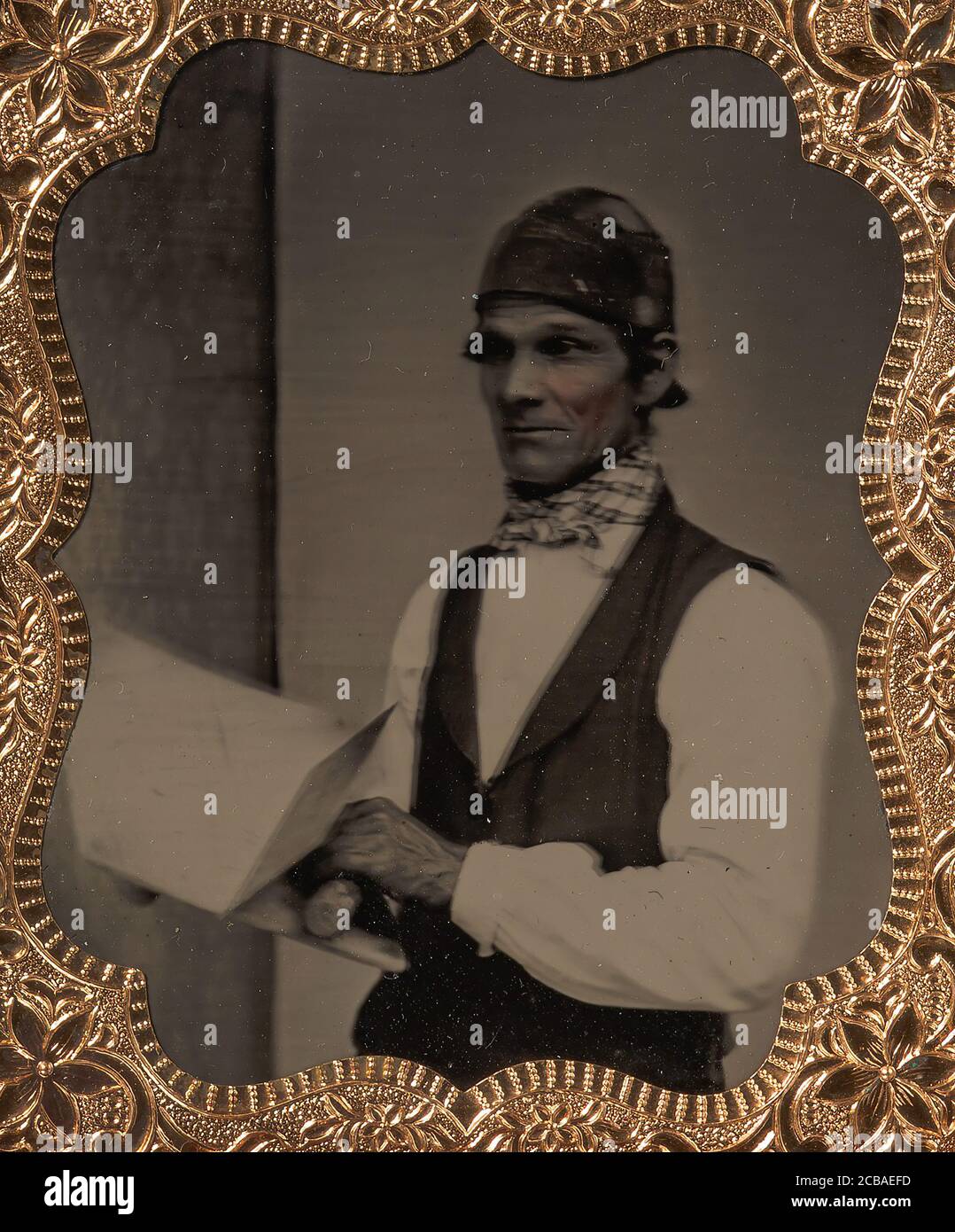Intonaco con Hawk e cazzuola, 1860-70. Foto Stock