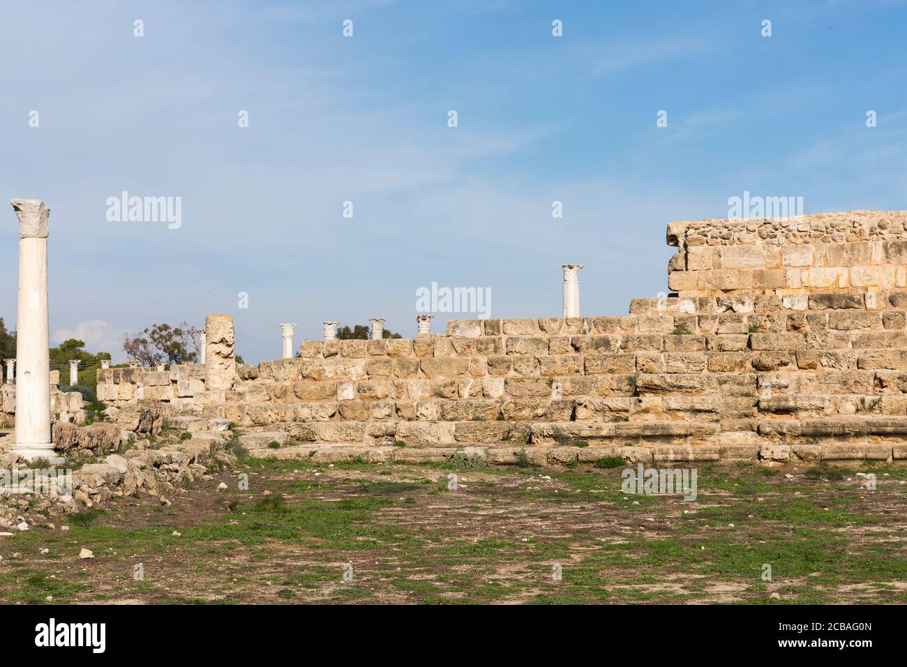 Salamis, Antike, Ausgramungsstaette, Tuerkische Republik Nordzypern Foto Stock
