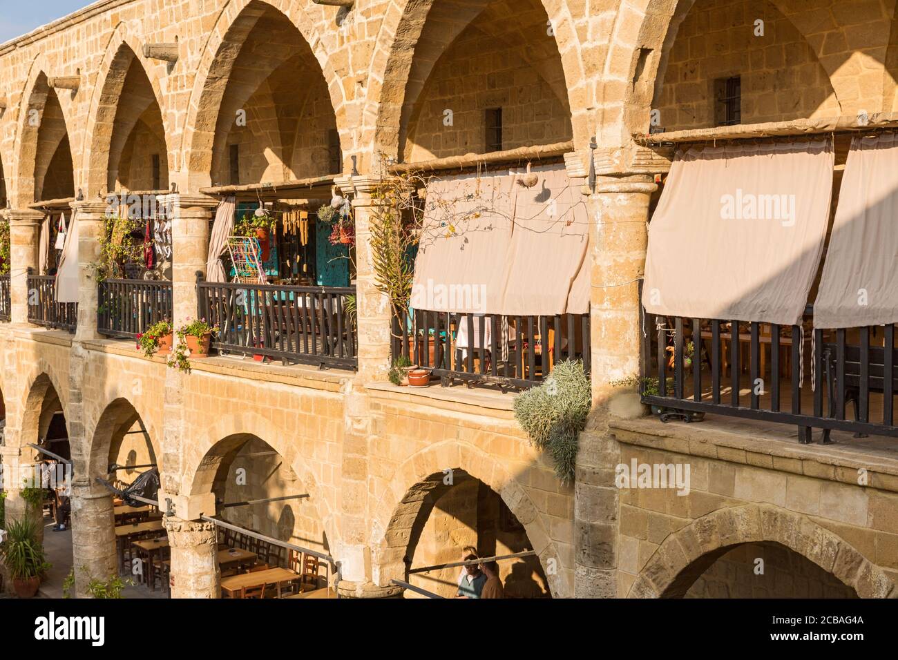 Büyük Han, Karawanserei, Nikosia, Türkische Republik Nordzypern Foto Stock