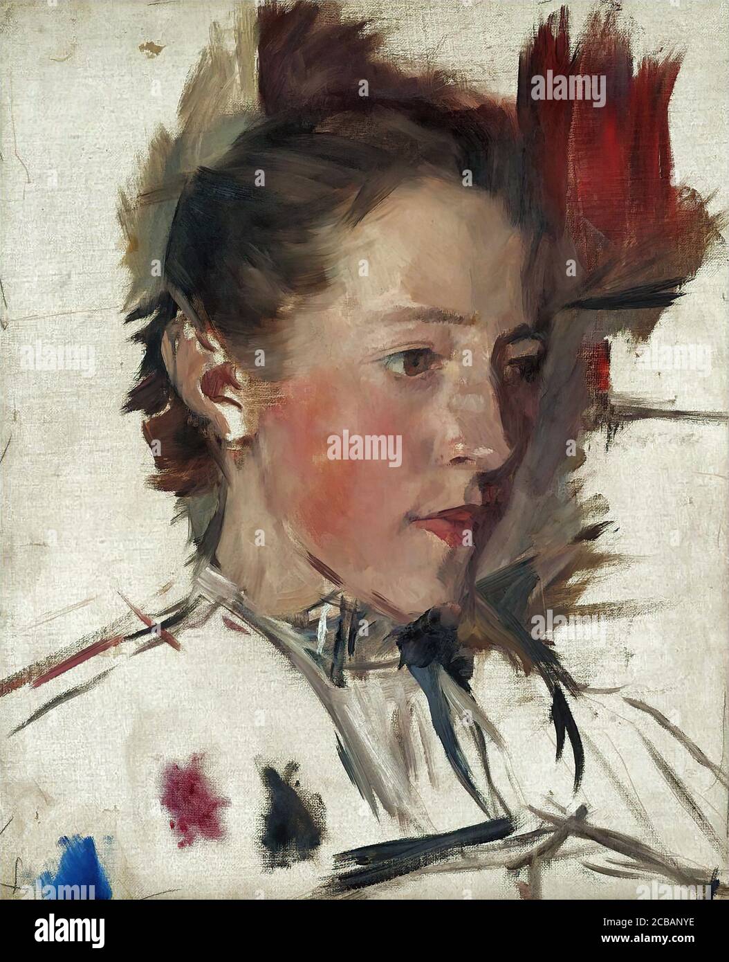 Leibl Wilhelm - BauernmÃ¤dchen 3 - Scuola di tedesco - 19 Secolo Foto Stock