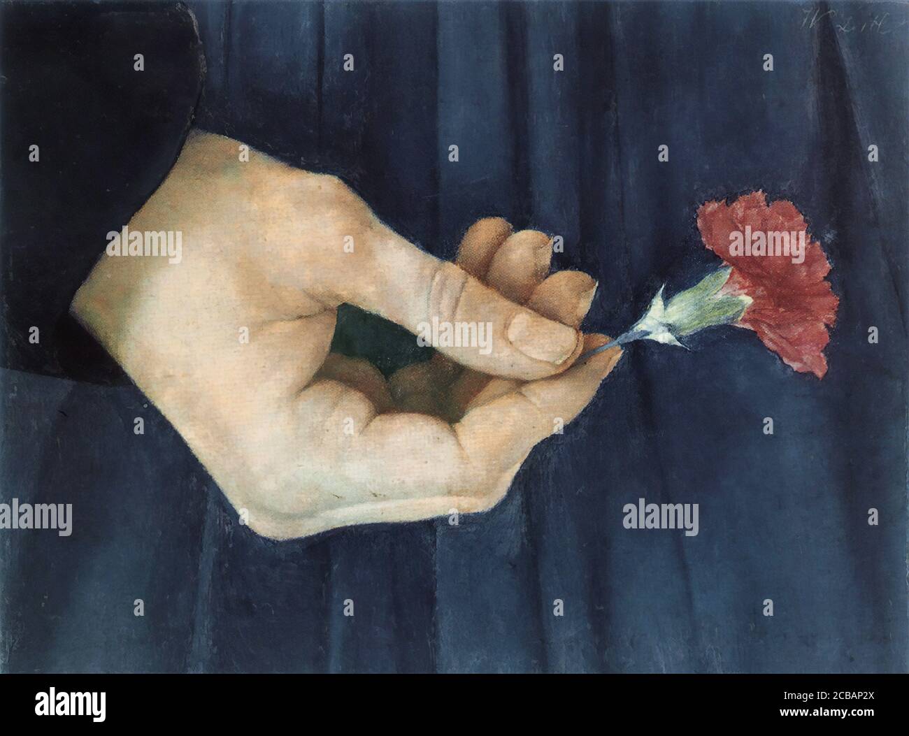 Leibl Wilhelm - Das MÃ¤dchen mit Der Nelke frammento 3 - Scuola tedesca - XIX e inizio XX secolo Foto Stock