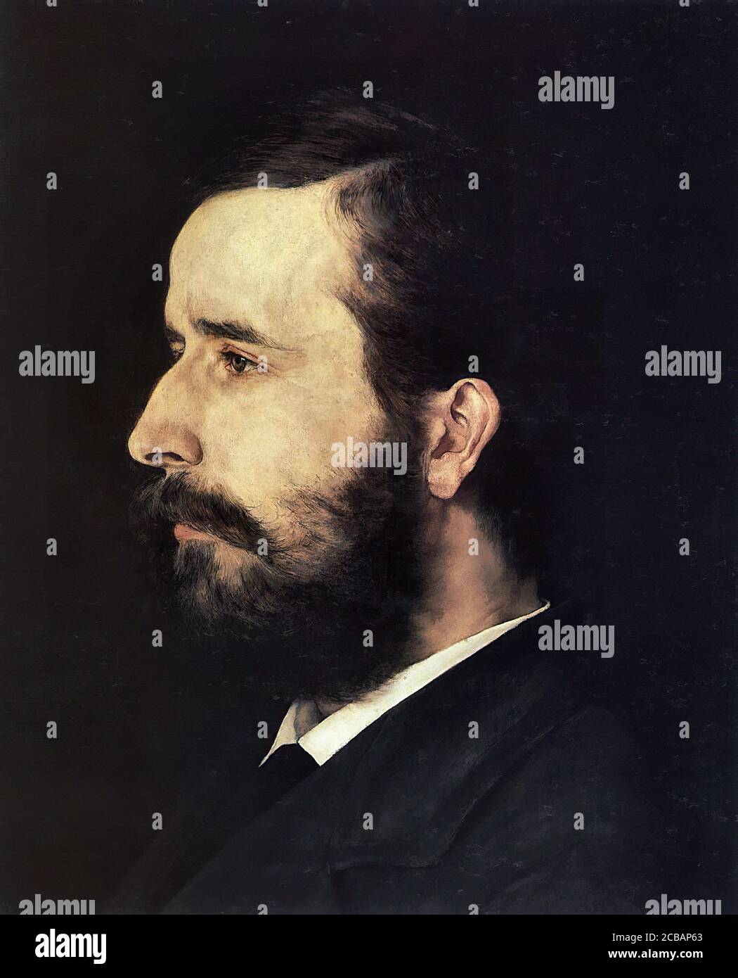 Leibl Wilhelm - Der Maler Jean Paul Selinger - Tedesco Scuola - 19 ° secolo Foto Stock