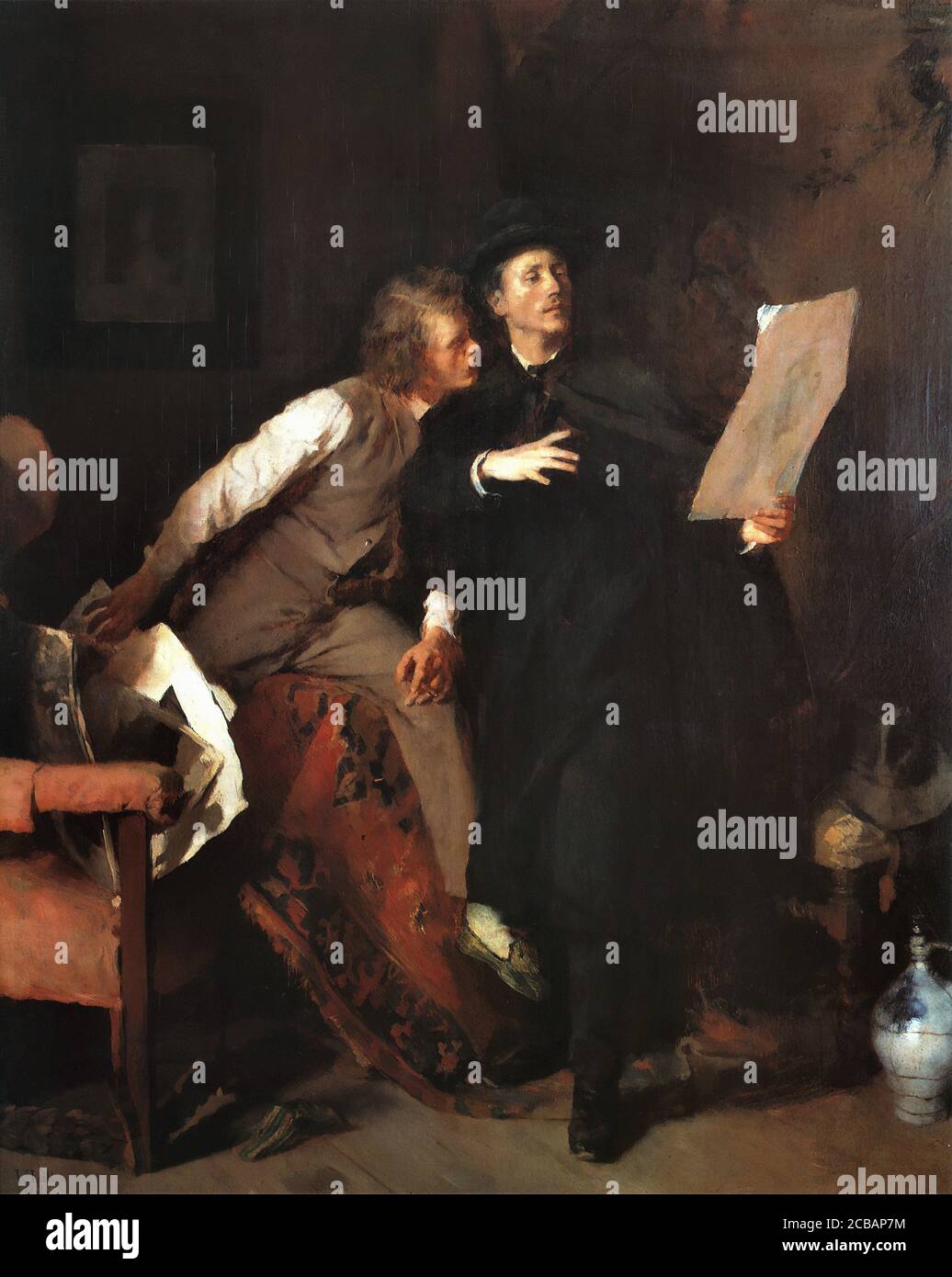 Leibl Wilhelm - Ein Kritiker - Scuola di tedesco - 19 Secolo Foto Stock