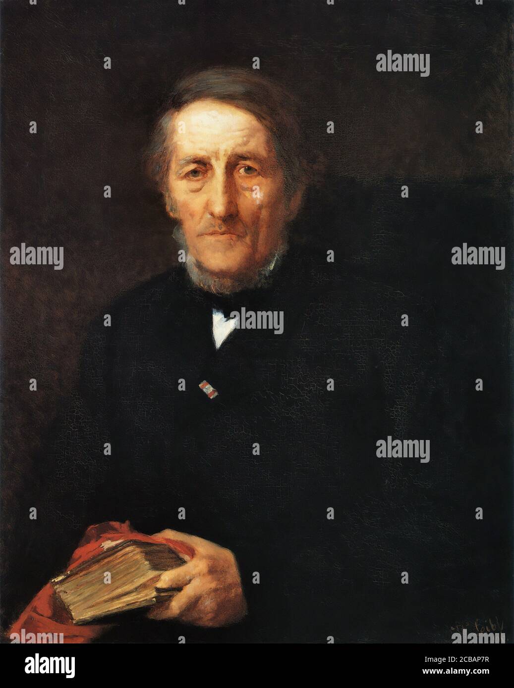 Leibl Wilhelm - Des KÃ¼nstlers Vater Domkapellmeister Karl Leibl - Scuola tedesca - 19 ° secolo Foto Stock