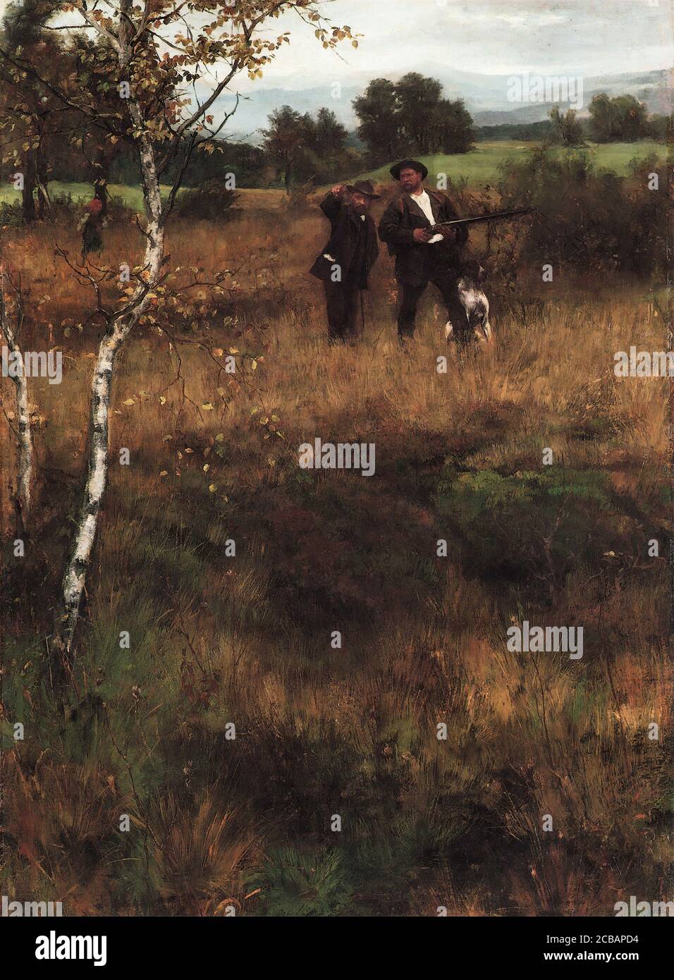 Leibl Wilhelm - Leibl und Sperl Auf Der Jagd - Scuola tedesca - 19 ° secolo Foto Stock