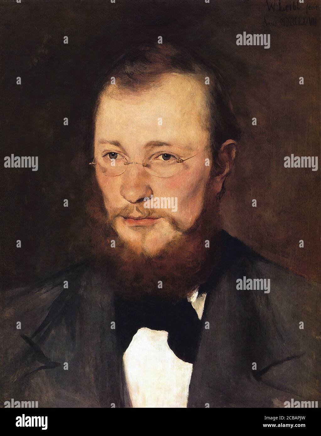 Leibl Wilhelm - PortrÃ¤t Des Dr. Med Friedrich Rauert - Scuola tedesca - 19 ° secolo Foto Stock