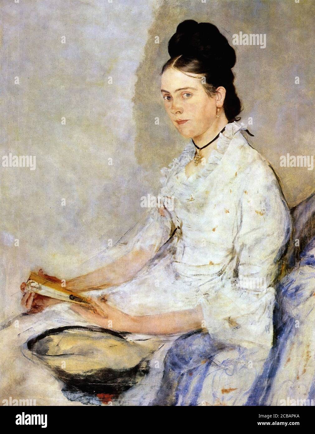 Leibl Wilhelm - PortrÃ¤t Der Rosine Fischler GrÃ¤fin Treuberg 1 - Scuola tedesca - 19 ° secolo Foto Stock