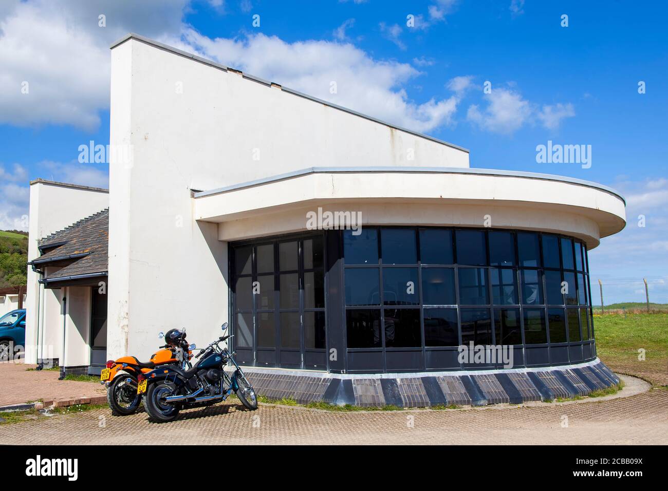 Pendine, Galles, Regno Unito , 13 maggio 2018 : il Museum of Speed nuova architettura edificio su Pendine Sands che è una popolare destinazione turistica att Foto Stock