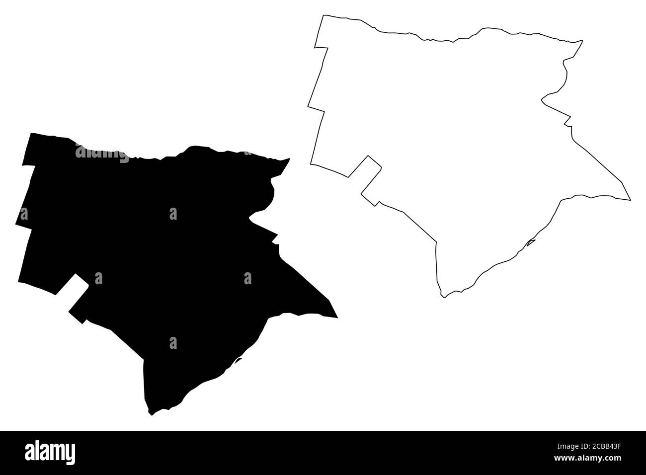 Trujillo Città (Repubblica del Perù, Dipartimento di la Libertad) mappa vettoriale illustrazione, scrimble schizzo Città di Trujillo mappa Illustrazione Vettoriale