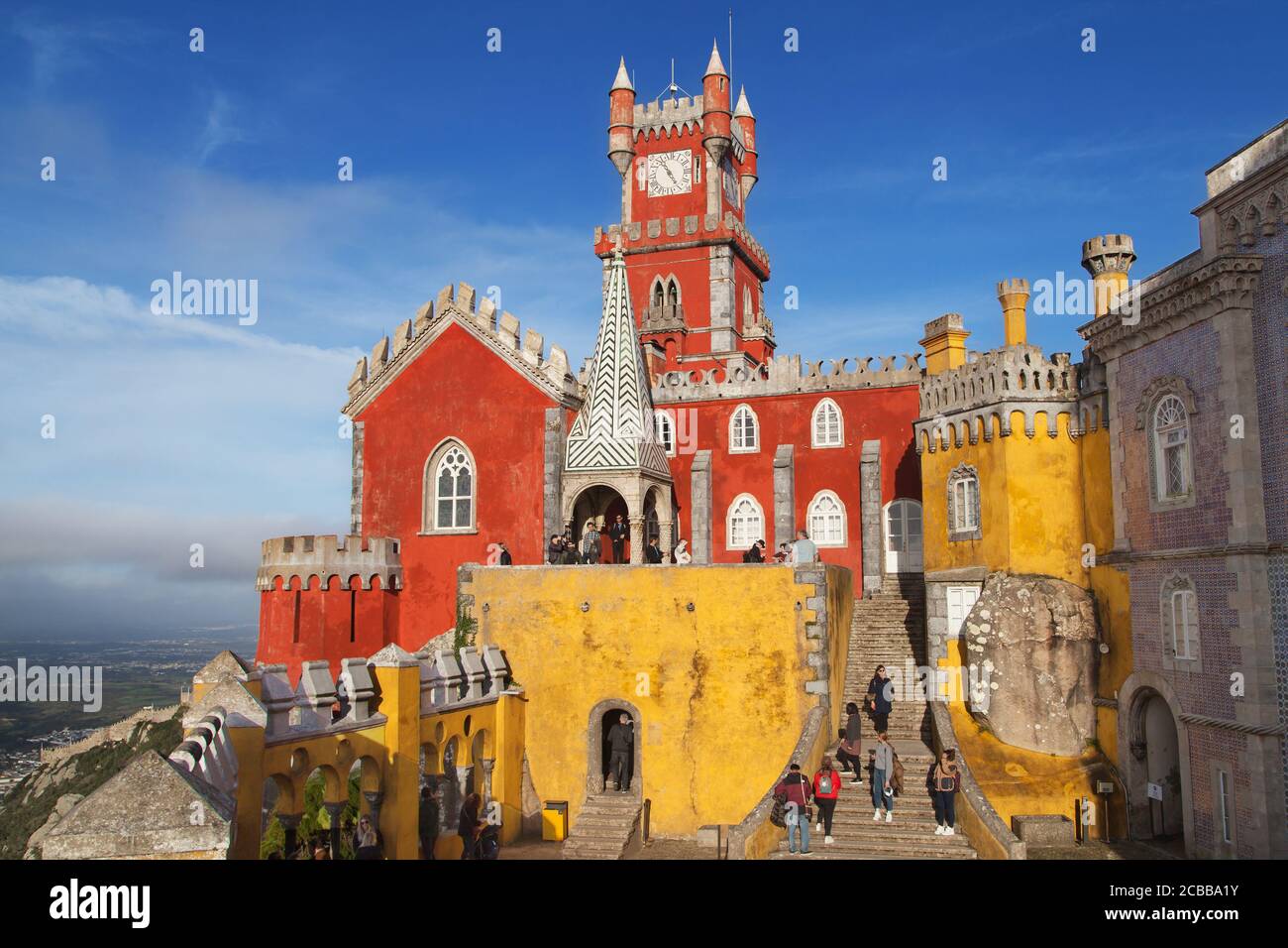 Sintra, Portogallo - 23 Dicembre 2019: Palazzo pena a Sintra, Portogallo. Foto Stock