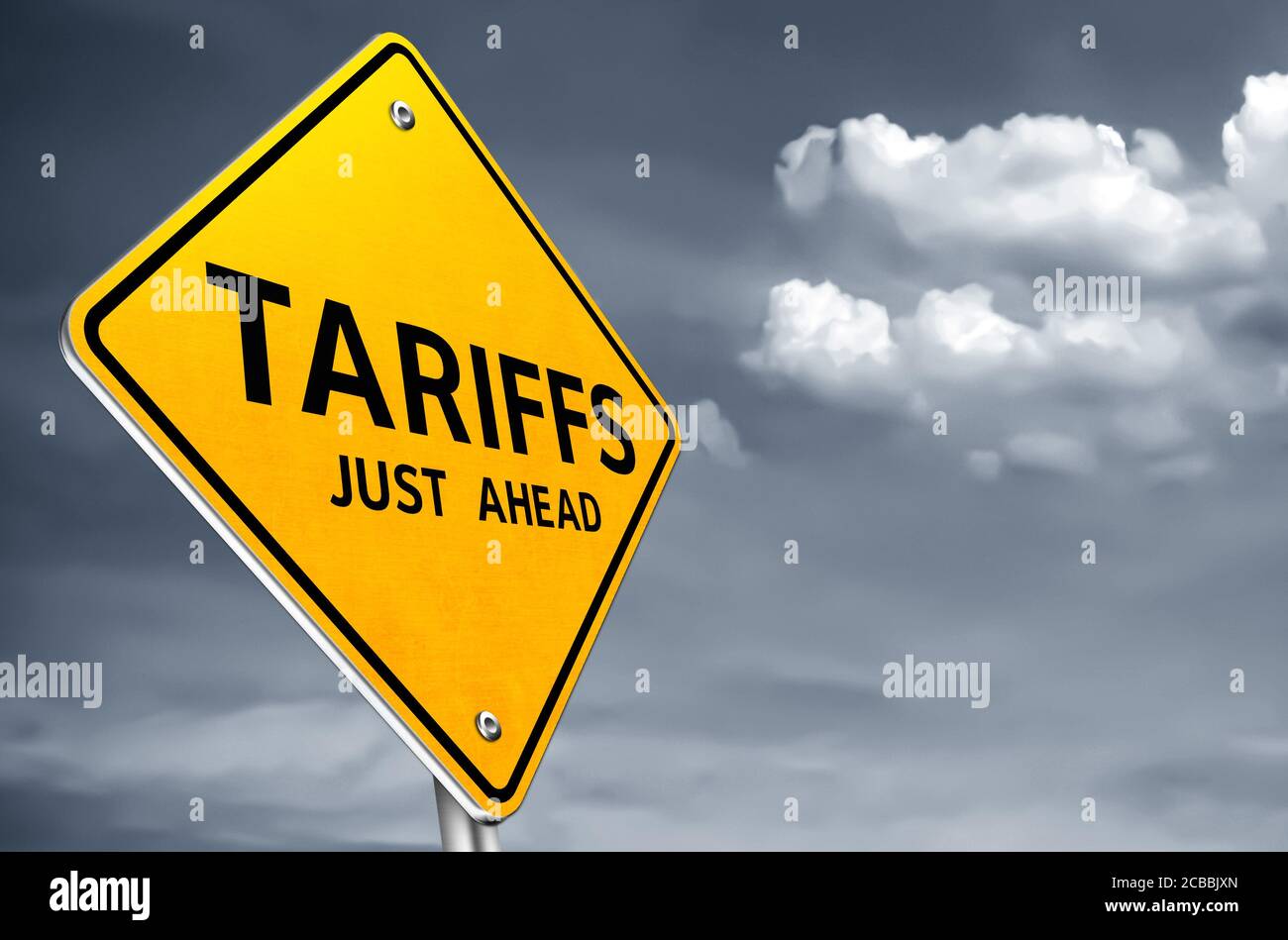 Le tariffe appena avanti - segnale stradale illustrazione di avvertimento Foto Stock