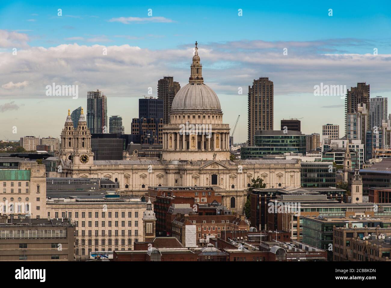 Vista elevata della Cattedrale di San Paolo nella città di Londra, Regno Unito Foto Stock