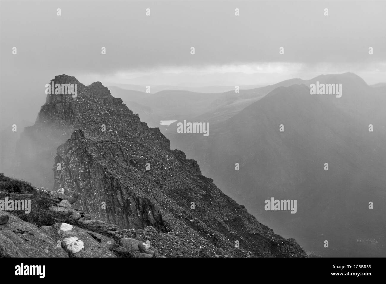 Lord Berkeleys e Corrag Bhuidhe, una montagna di teallach Foto Stock