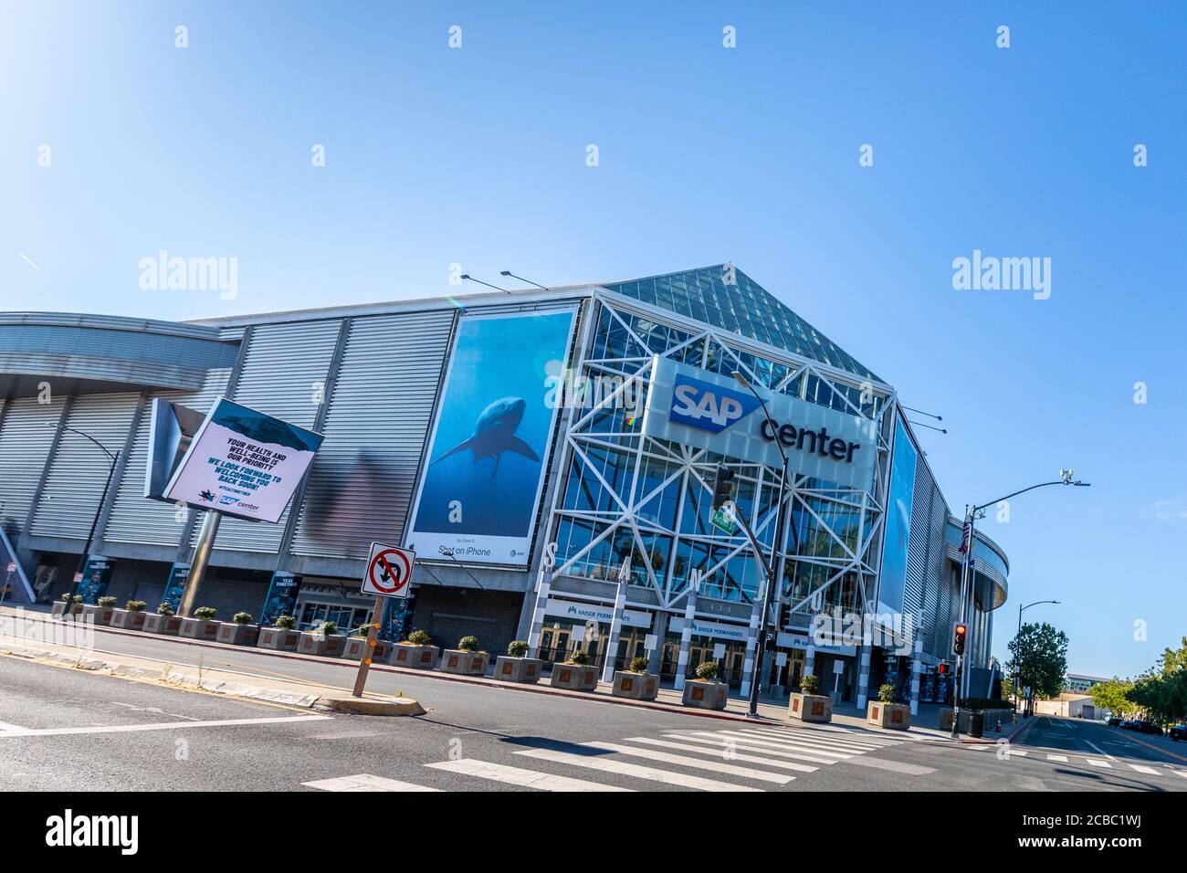 Il centro SAP 'Shark Tank' di San Jose California Silicon Valley Ice Hockey team Foto Stock