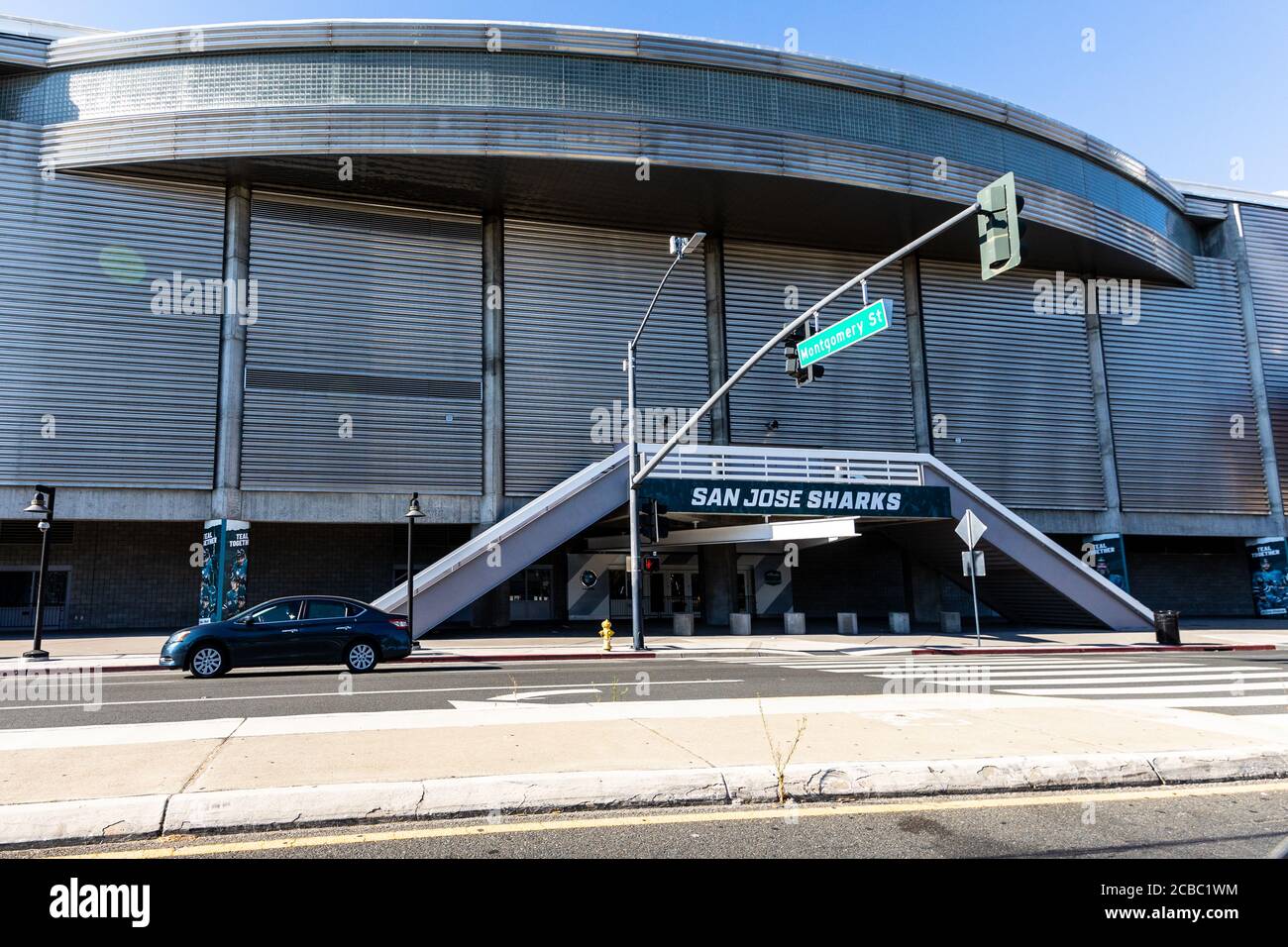 Il centro SAP 'Shark Tank' in San Jose California Silican Squadra di hockey Valley Ice Foto Stock