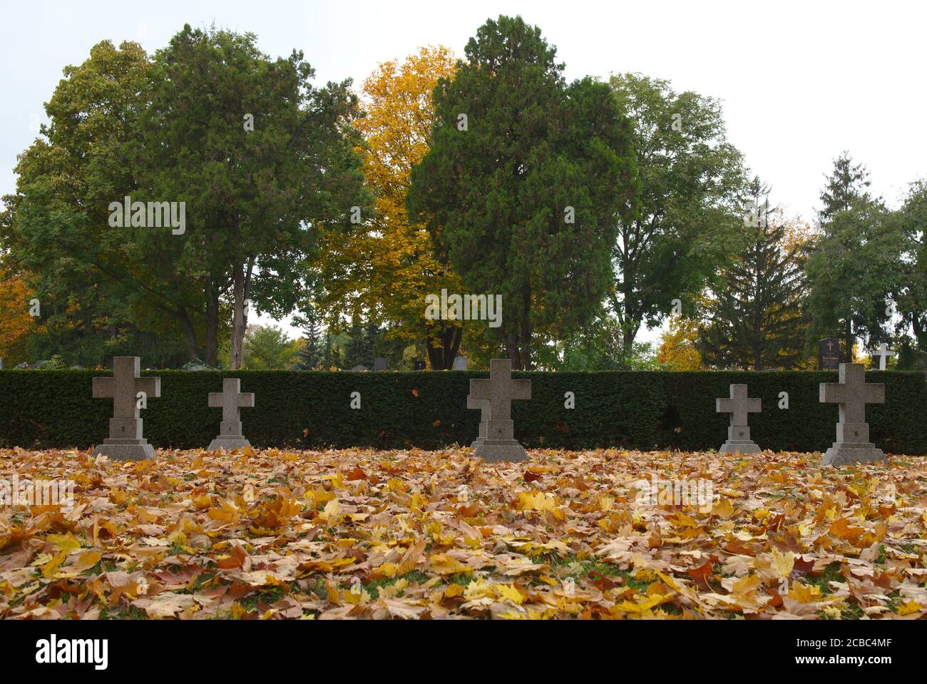 Gedenkstätte im Herbstlichem Gewand Foto Stock