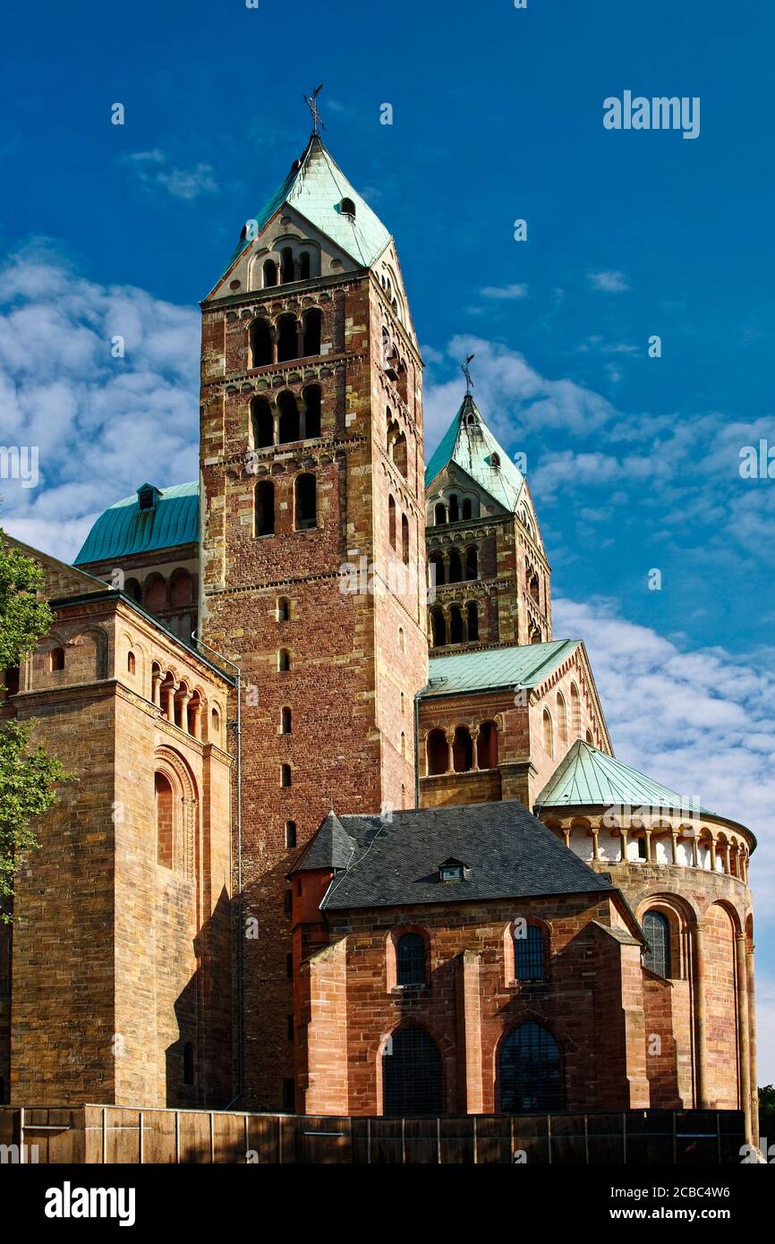 Cattedrale di Speyer; 1061; Cattedrale Imperiale; Chiesa Cattolica; antico edificio religioso; cripta reale; sito UNESCO; Europa; Speyer; Germania Foto Stock