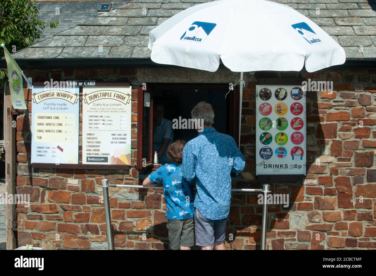 Gelateria Bude Cornwall Foto Stock