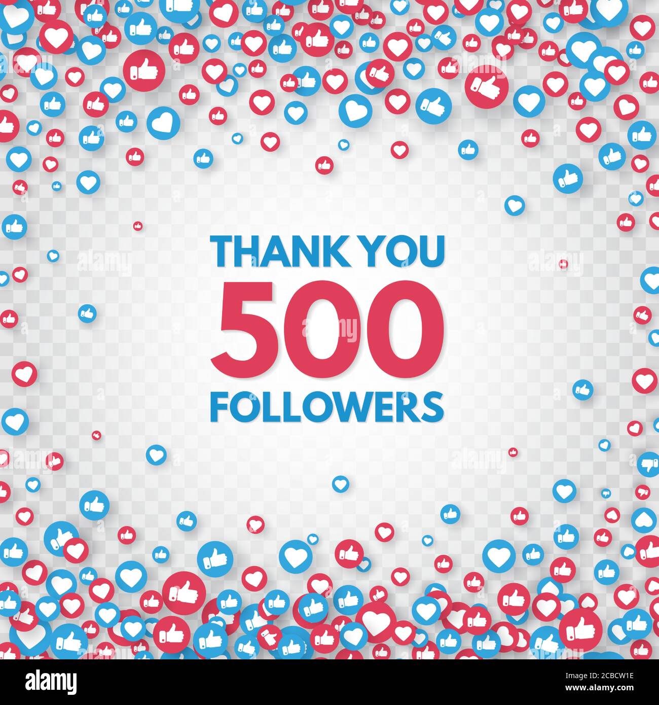 500 seguaci grazie banner. Festeggia il nuovo numero di abbonati 500. Web blogging scheda di congratulazioni. Concetto di social media. Mi piace e pollici su ic Illustrazione Vettoriale