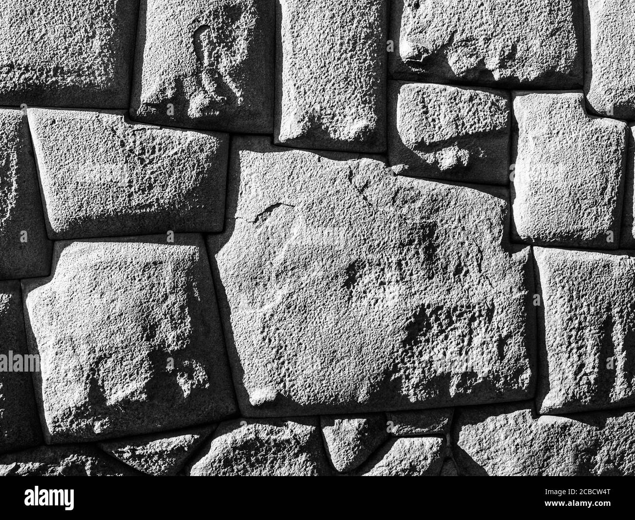 Dodici pietre angolari realizzate da Incas a Cusco, Perù Foto Stock