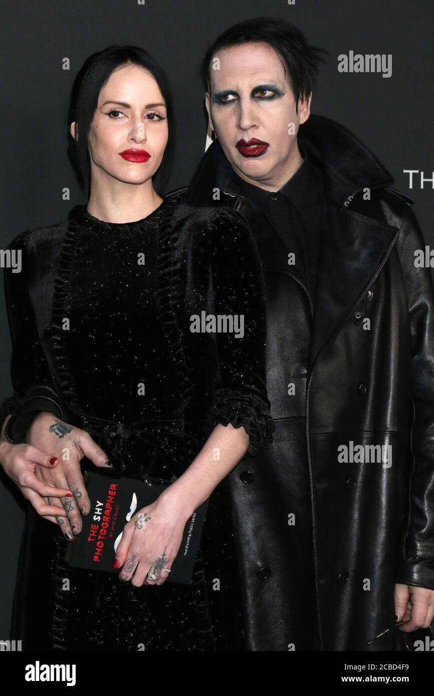 LOS ANGELES - JAN 4: Lindsay Usich and Marilyn Manson at the Art of Elysium Gala - Arrivi at the Hollywood Palladium on January 4, 2020 in Los Angeles, CA Foto Stock