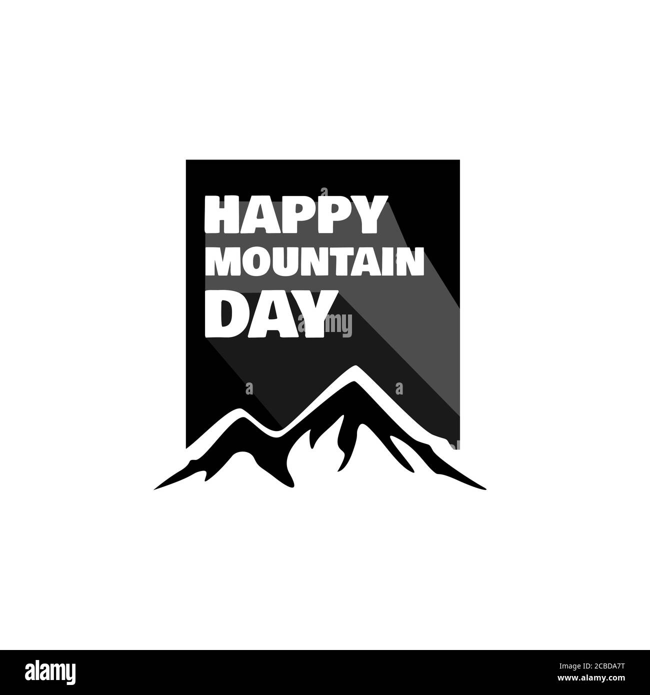 International Mountain Day Vector. Per biglietti d'auguri, poster e banner. Simboli Illustrazione Vettoriale