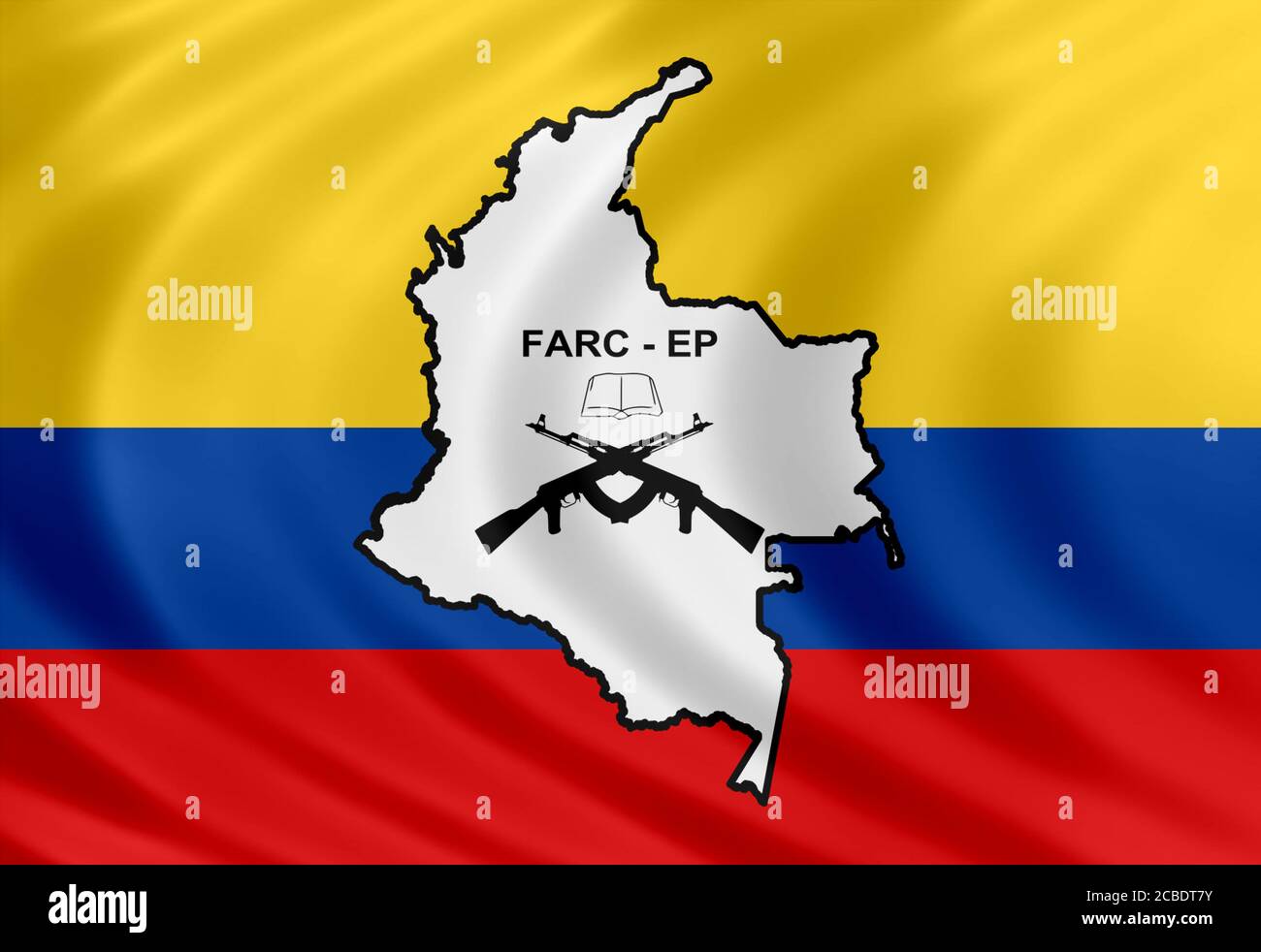 FARC - forze armate rivoluzionarie di Colombia logo Foto Stock