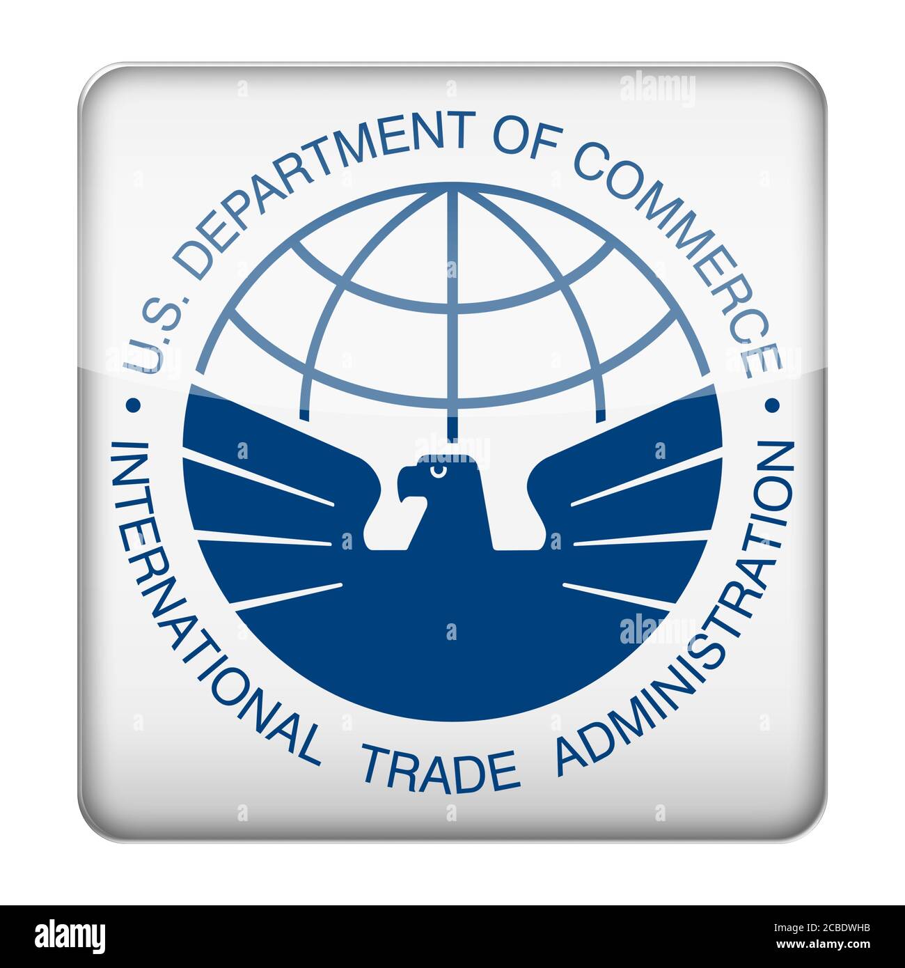 Il commercio internazionale il logo di amministrazione Foto Stock