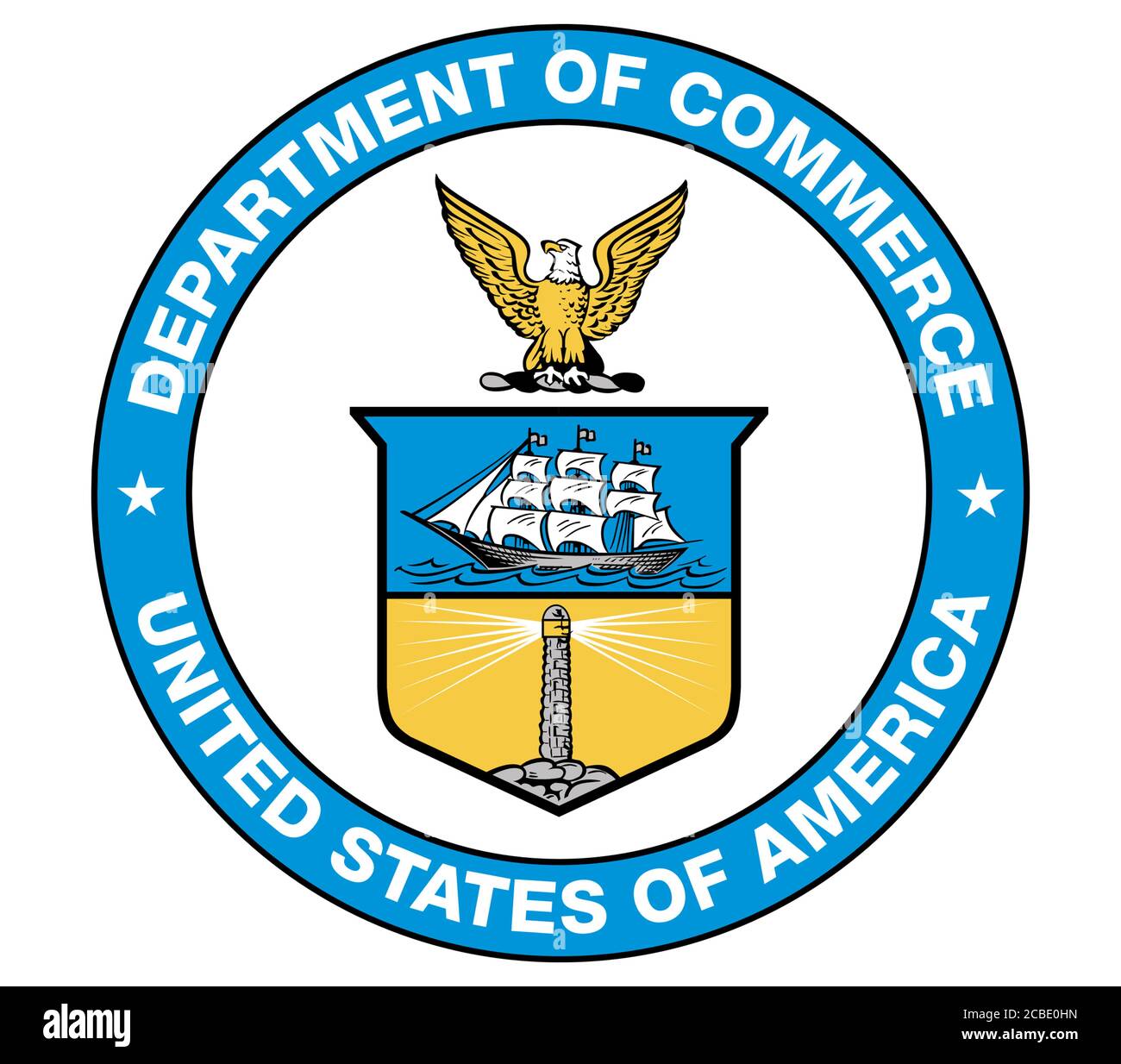 Del Dipartimento del Commercio degli Stati Uniti icona logo Foto Stock