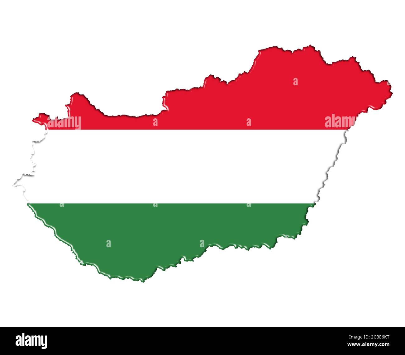 Bandiera mappa Ungheria Foto Stock