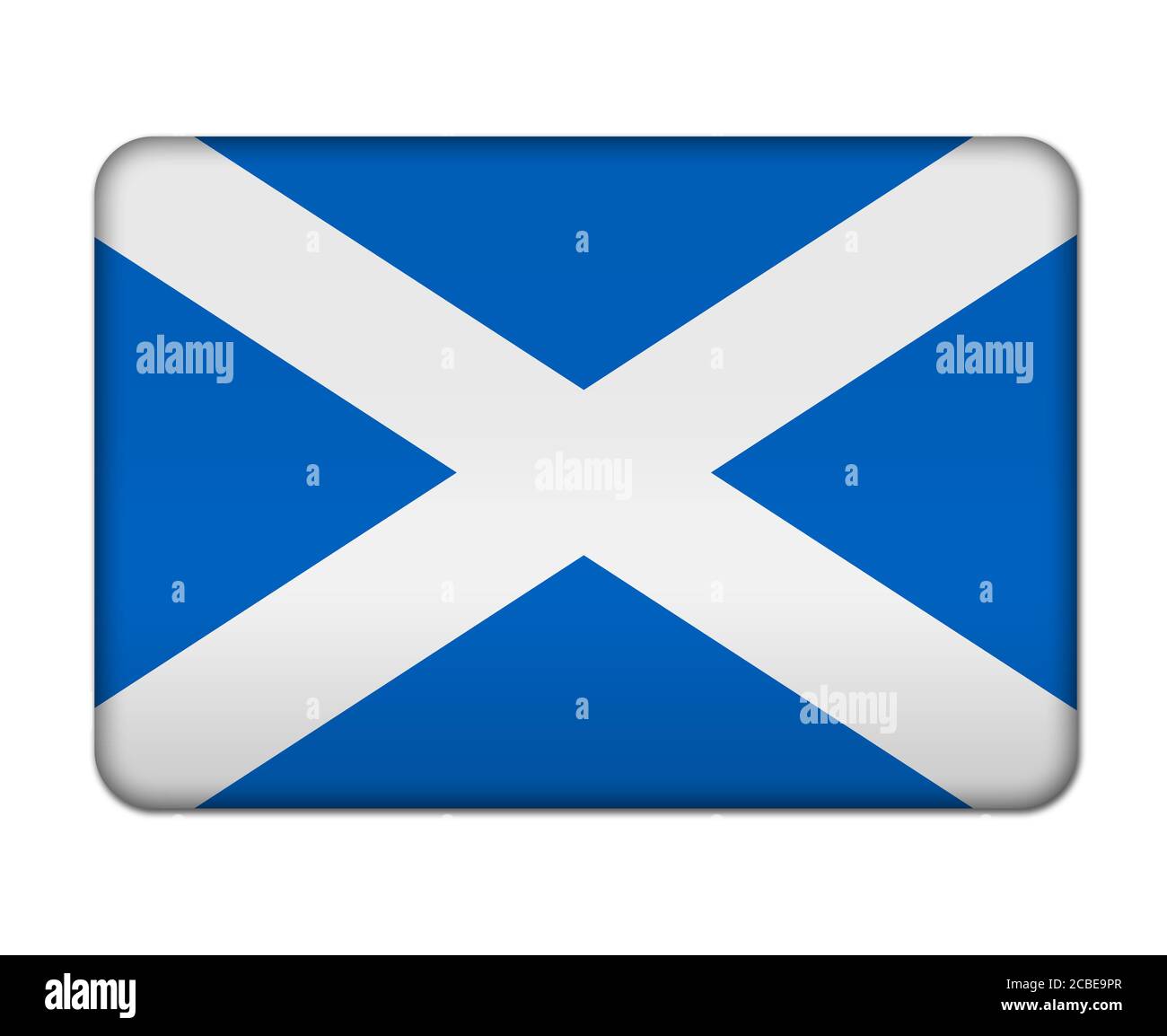 Pulsante bandiera Scozia Foto Stock