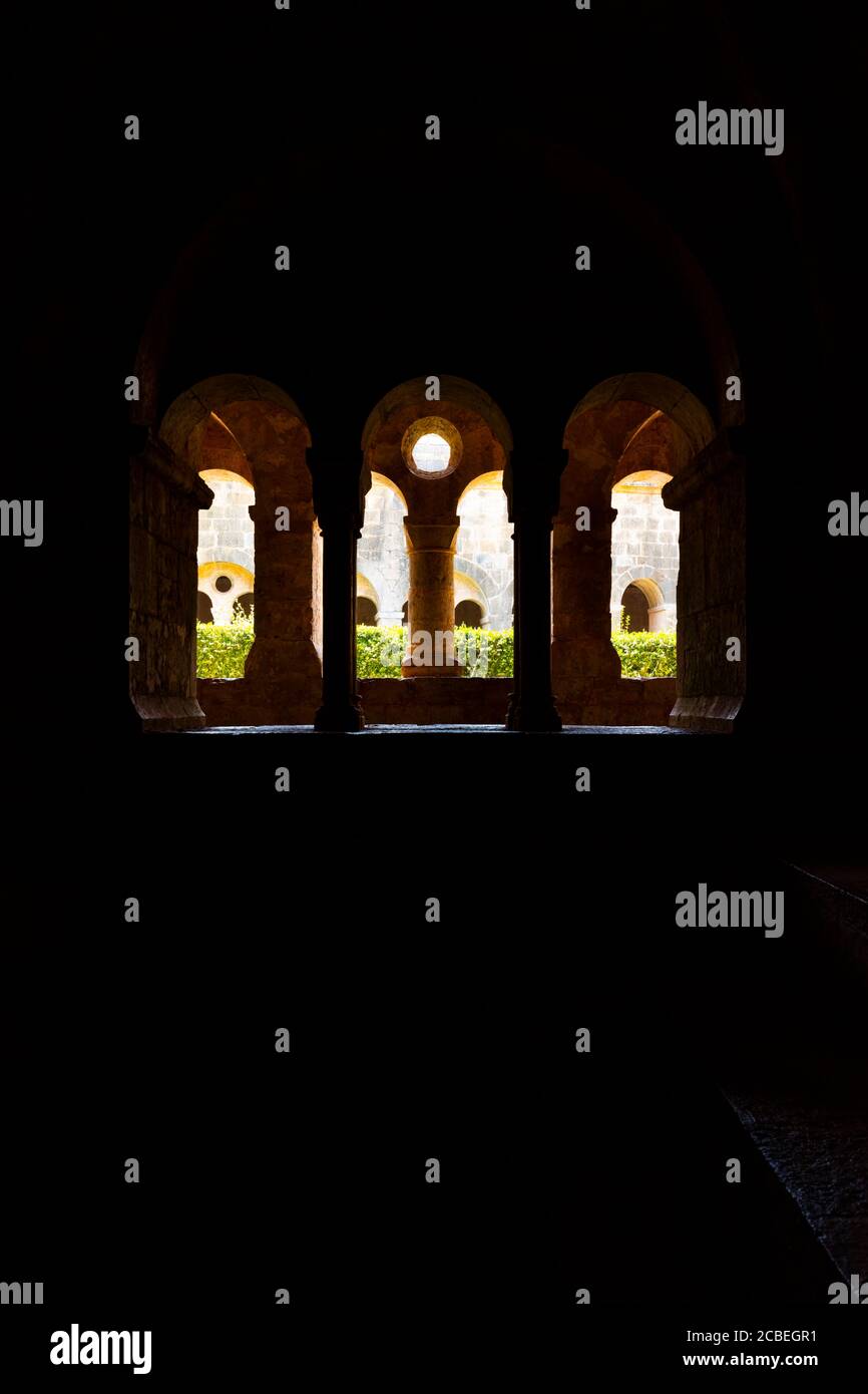 Abbazia di le Thoronet, l'Abbaye du Thoronet, Dipartimento del Var, architettura cistercense, Provenza, Francia, Europa Foto Stock