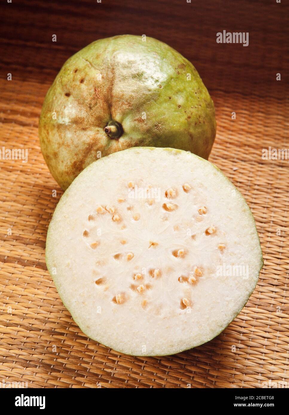 Frutto di guava, Psidium guajava Foto Stock