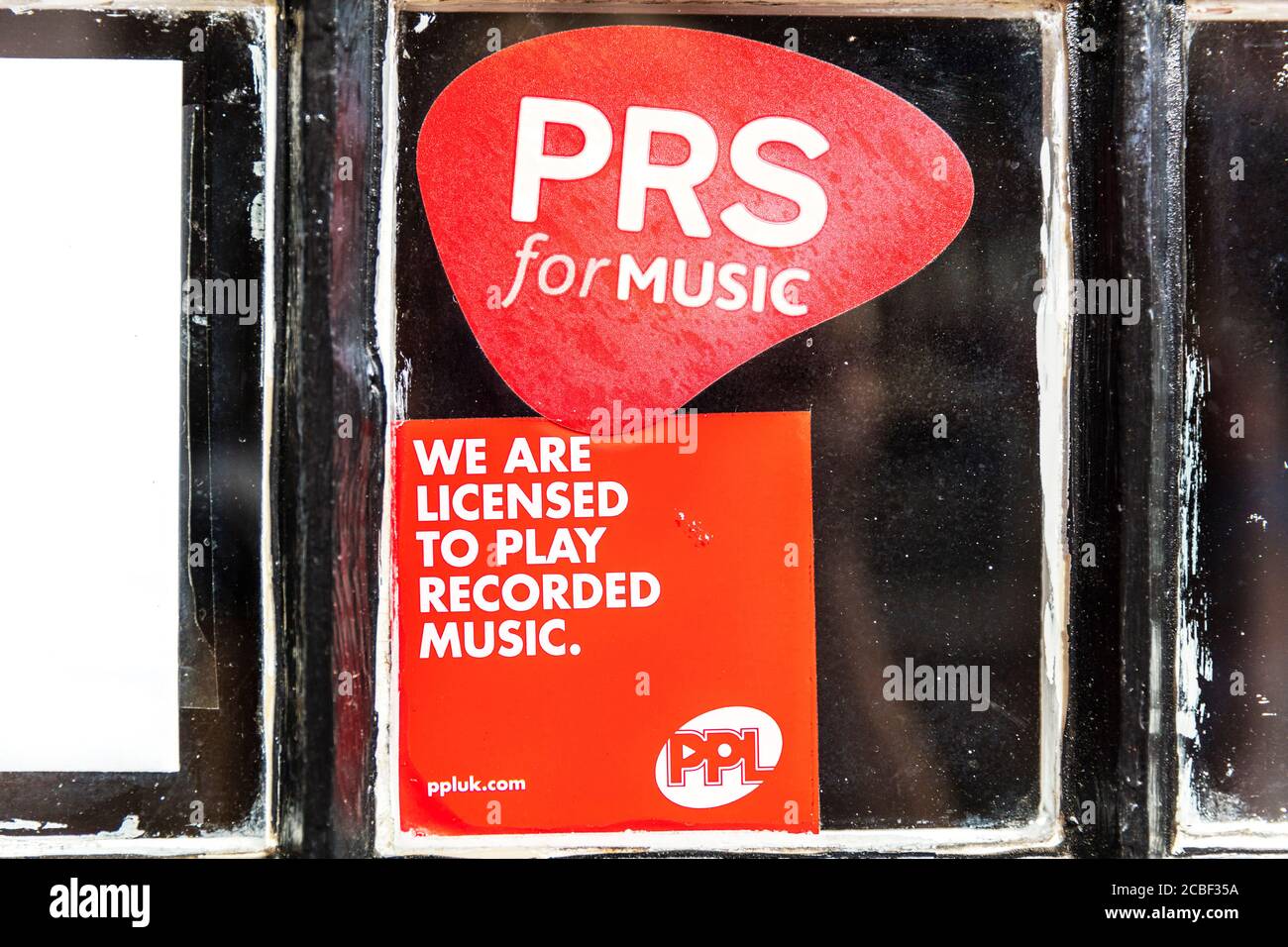 PRS per musica, prs, ppl, Performing rights Society, licenza musicale, licenza ppl per musica, licenza, PPL PRS, licenza, licenza musicale, licenza pubblica di musica, Foto Stock