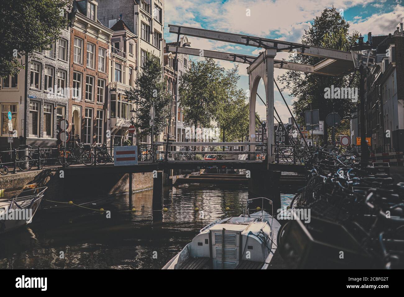 Canali di Amsterdam Foto Stock