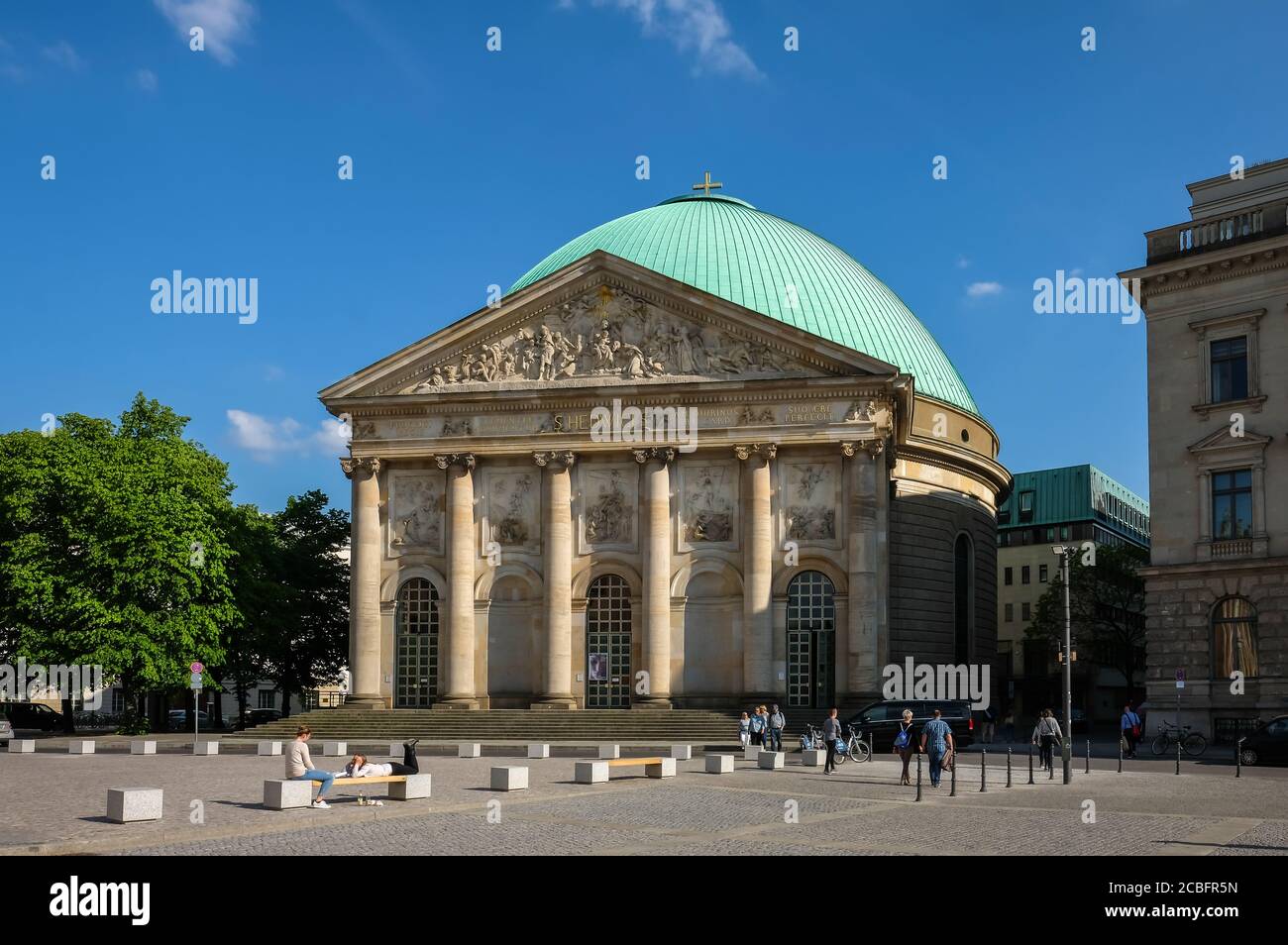 Santa Edvige la cattedrale di Berlino Germania Bebelplatz Foto Stock