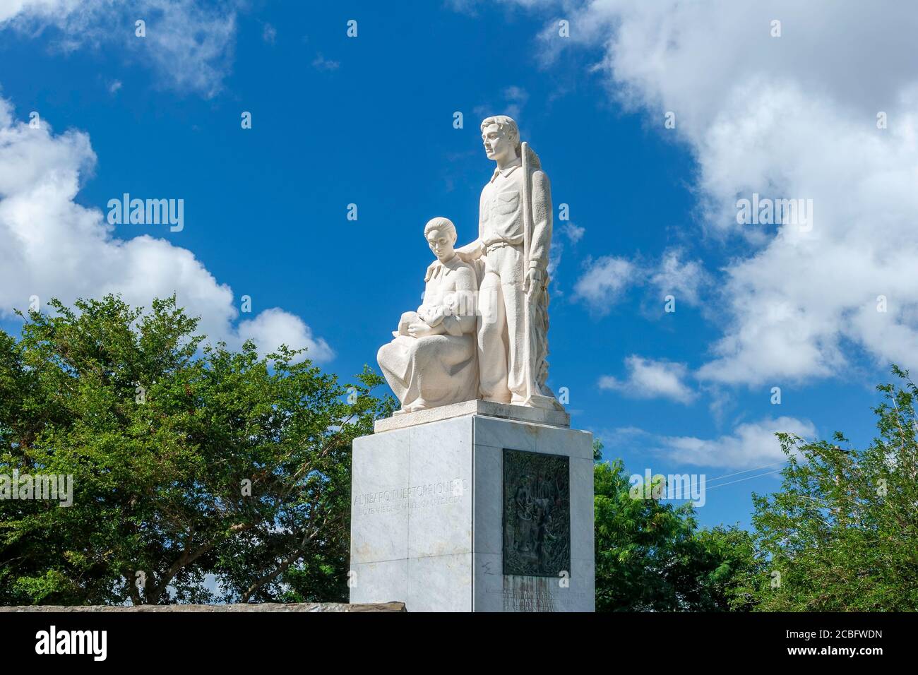 Monumento al 'Jibaro' (folk di montagna), vicino a Cayey, Puerto Rico Foto Stock