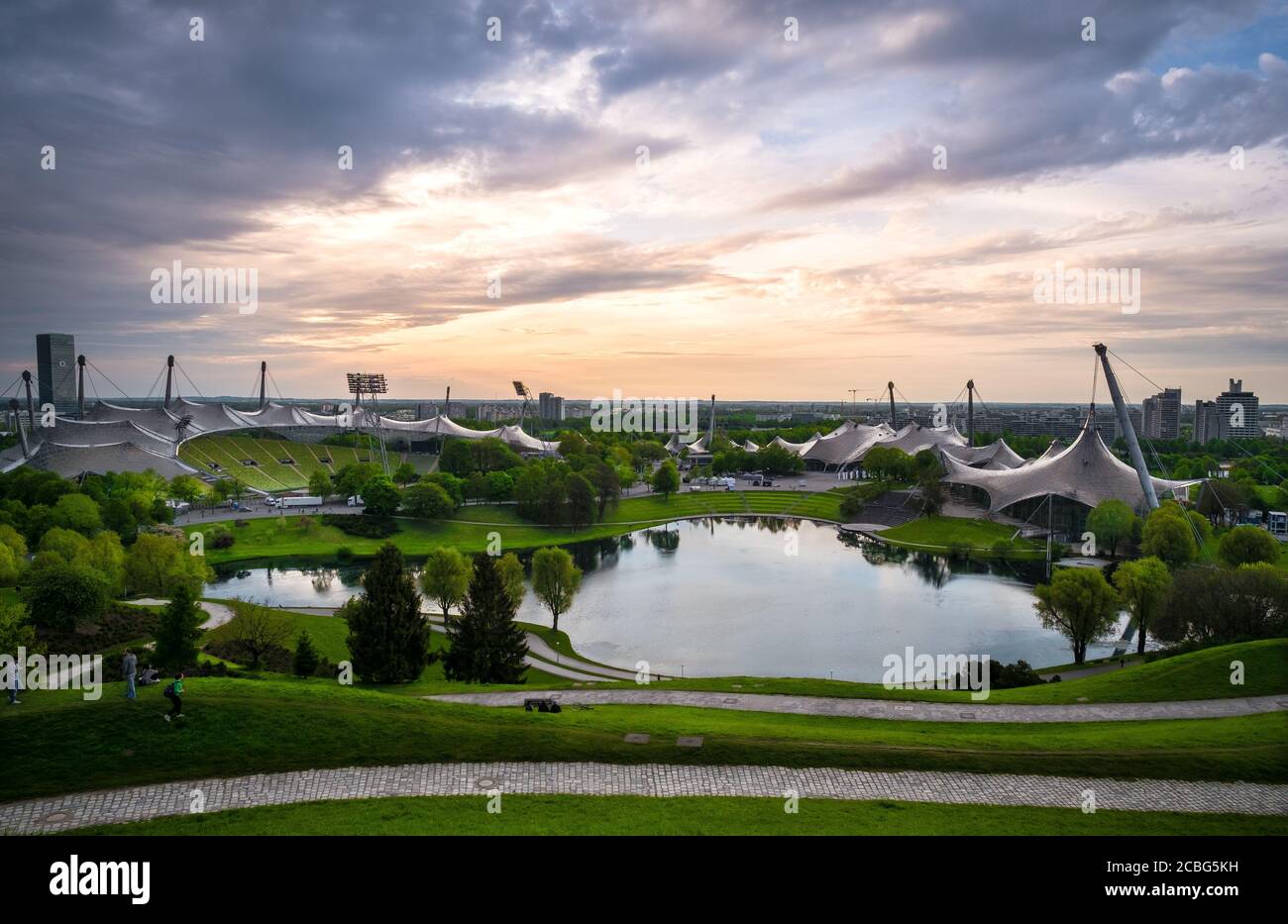 Olympiapark Monaco di Baviera Baviera Foto Stock