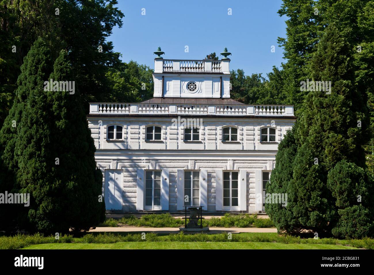 Piccola Casa Bianca a Varsavia Foto Stock