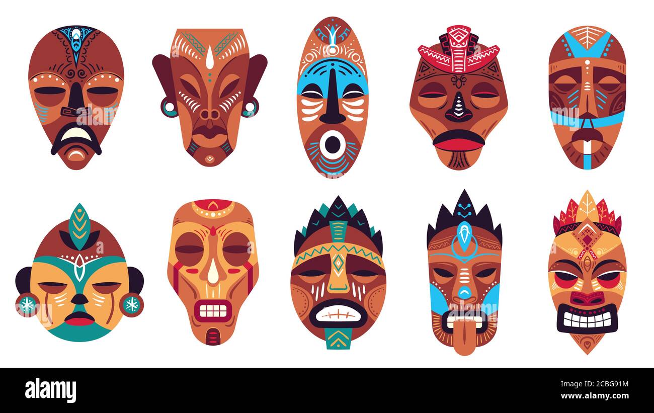 Quadro Su Tela Con Maschera Tribale Africana – 91x61 Cm – Stampe Etniche Moderne Per Soggiorno, Pronte Da Appendere