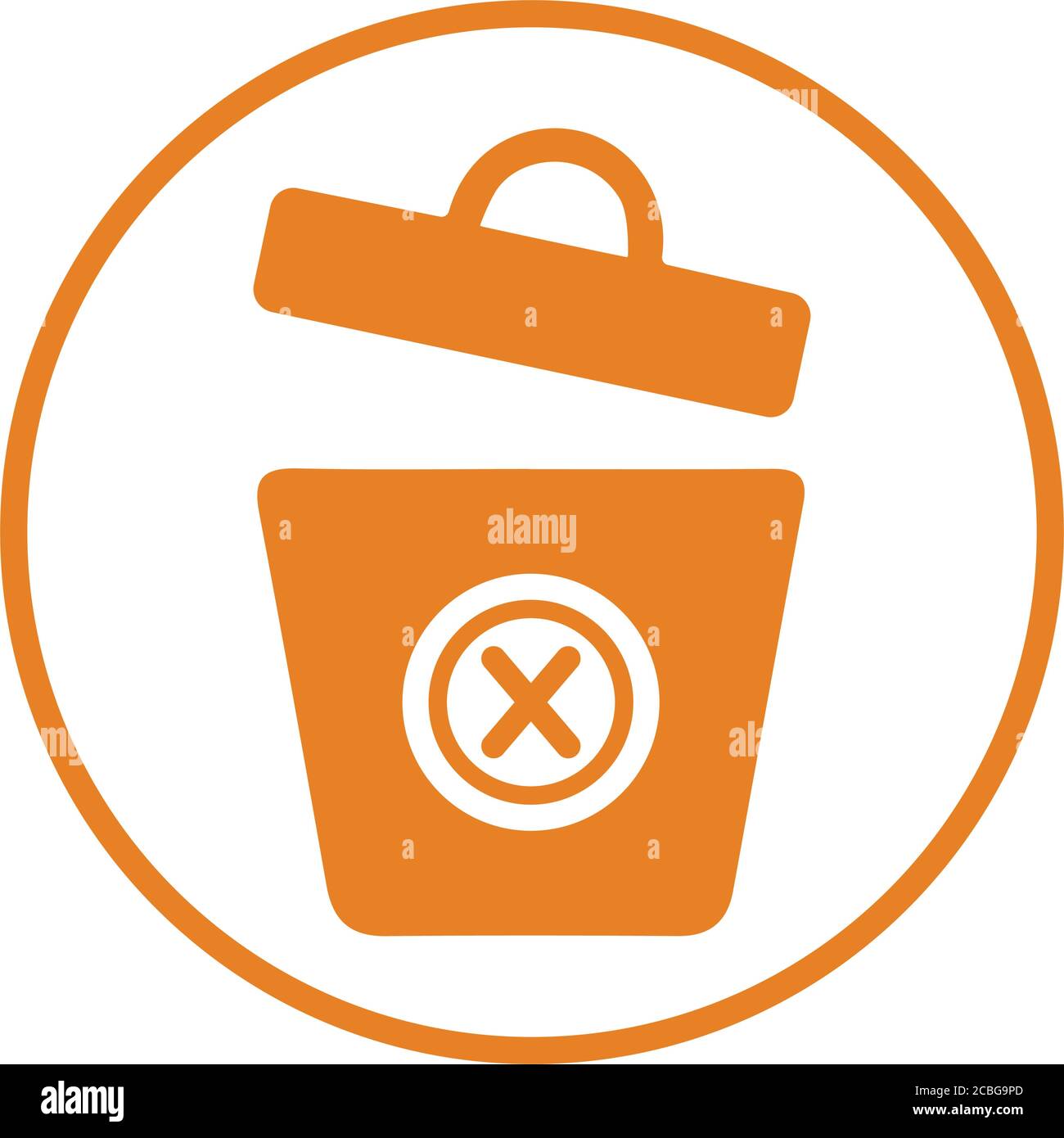 Cestino, icona del cestino isolata su sfondo bianco. Semplice illustrazione vettoriale per grafica e web design. Illustrazione Vettoriale