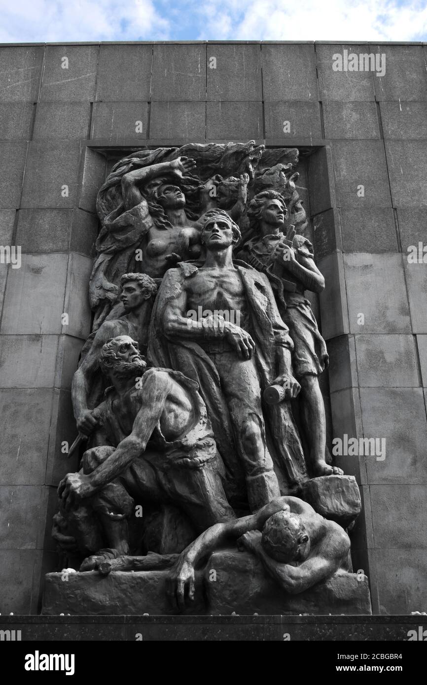 Ghetto rivolta in Warsaw Memorial Foto Stock
