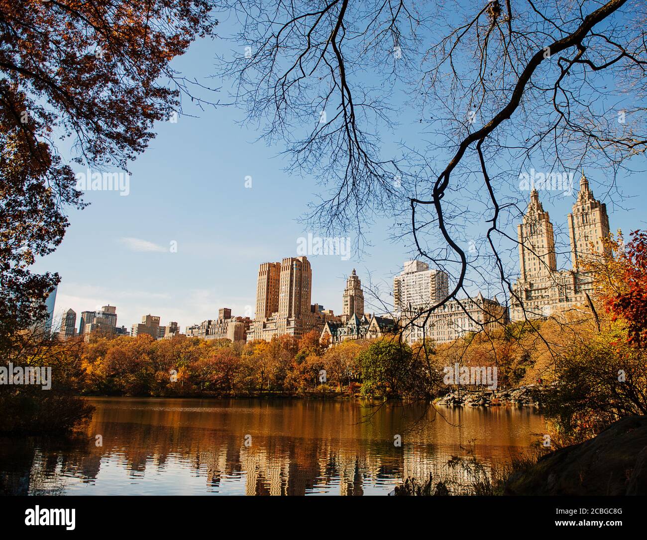 Autunno a Central Park di New York City Foto Stock