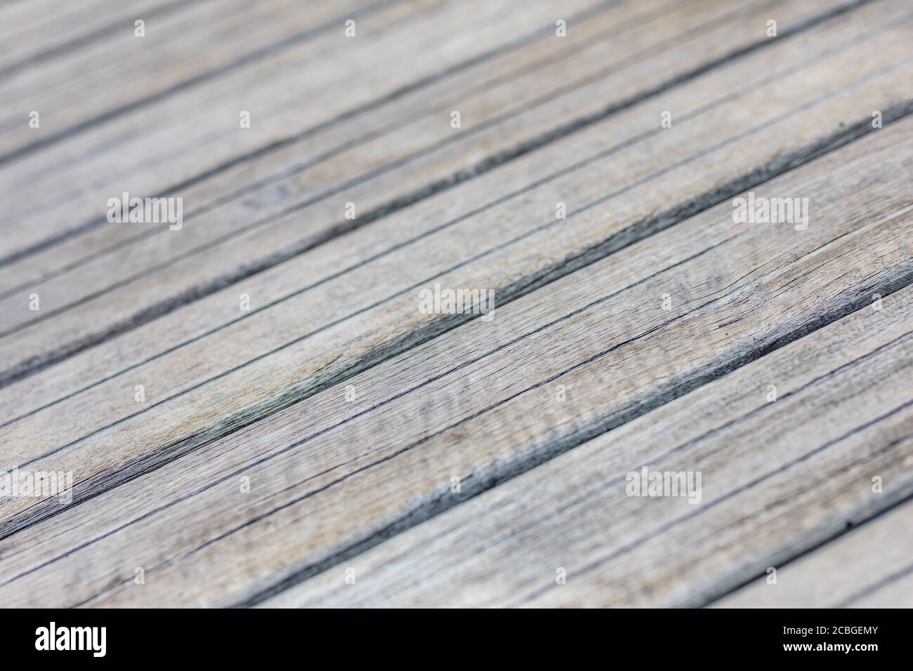 Sfondo tavole di legno di colore grigio. Vecchio sfondo grigio di legno. Struttura in legno. Stile rustico, pavimento vintage, vista laterale Foto Stock