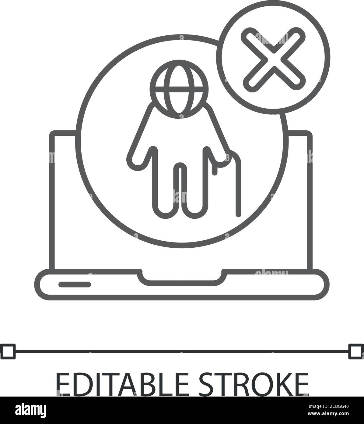 Icona lineare versione non supportata Illustrazione Vettoriale