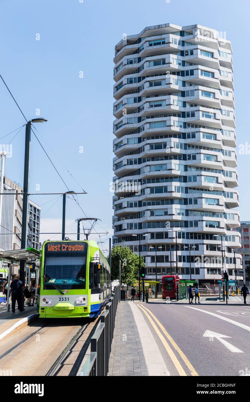 Edificio Croydon No.1 o edificio 50p o Torre NLA Foto Stock