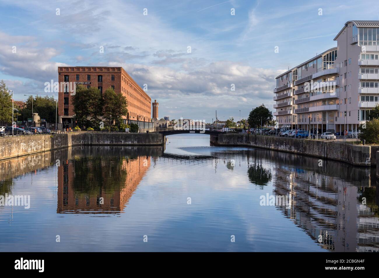 Wapping Dock and Wapping Quay, Liverpool, Merseyside, Regno Unito Foto Stock