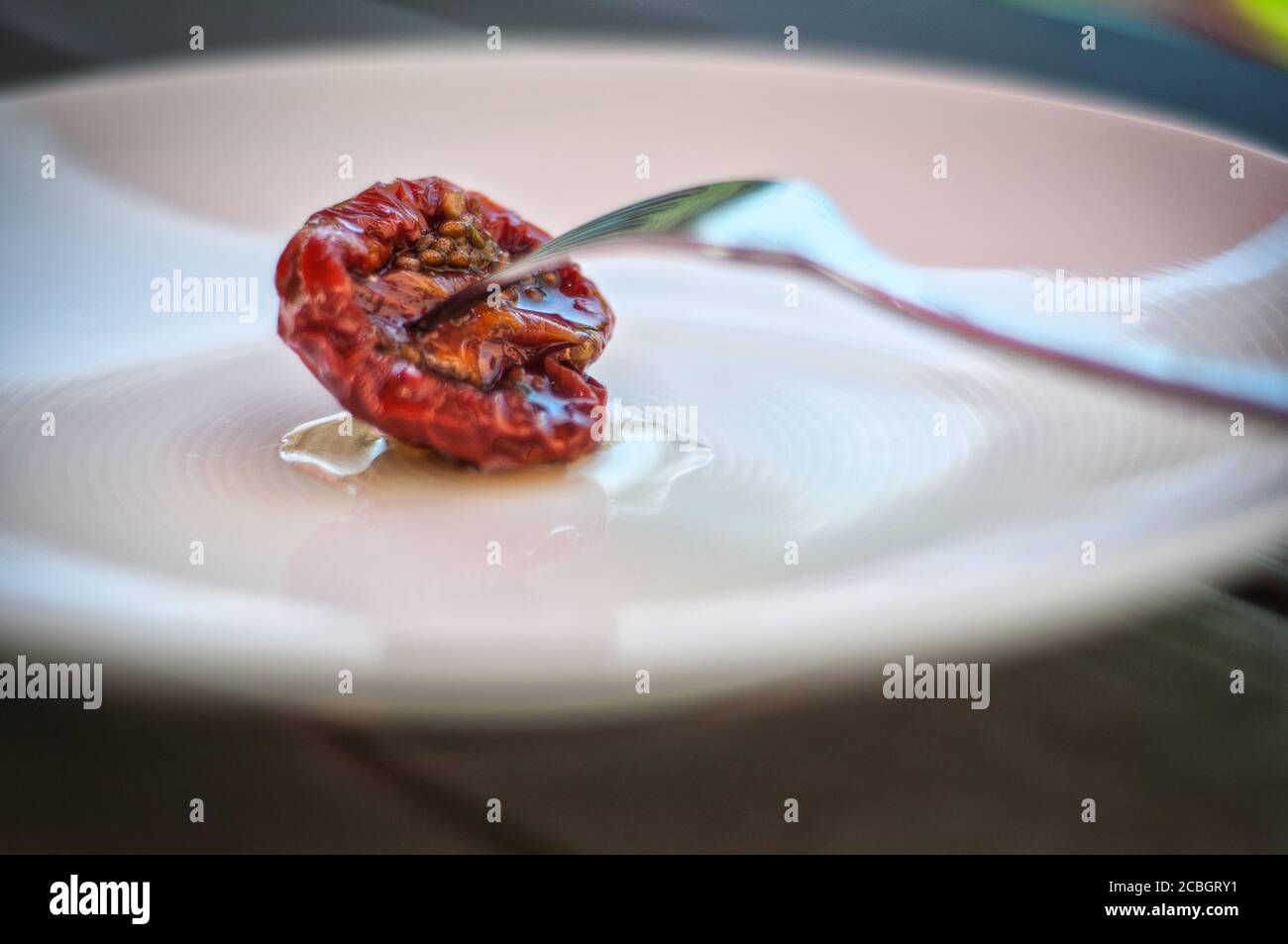 Pomodori secchi fatti in casa Foto Stock
