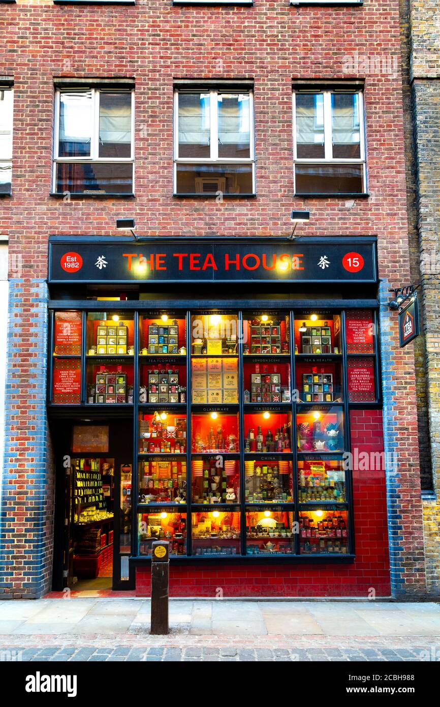 Esterno della Tea House su Neal Street, Covent Garden, Londra, Regno Unito Foto Stock