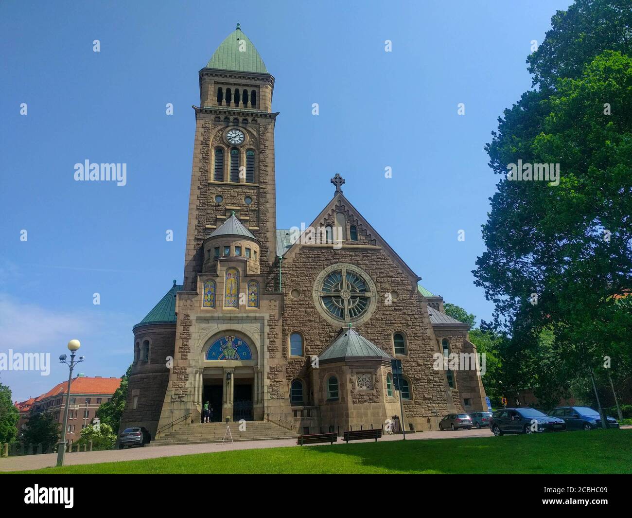 Goteborg, Svezia - Giugno 18 2019: La facciata della chiesa di Vasa il 18 2019 giugno a Goteborg, Svezia. Foto Stock